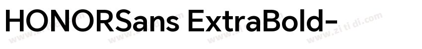 HONORSans ExtraBold字体转换
